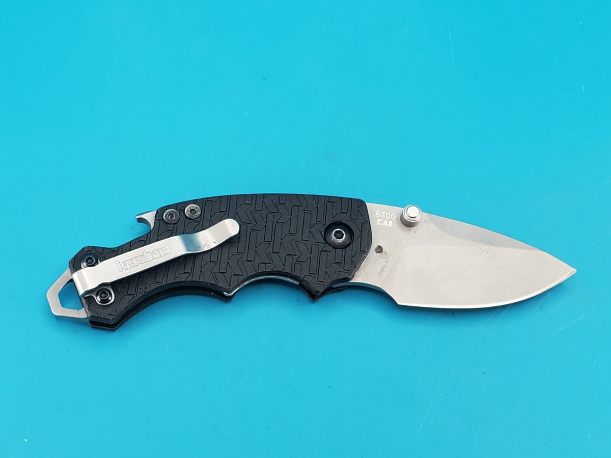 Kershaw Black "Shuffle" Small Folding Pocket Knife & Bottle Opener - 8700