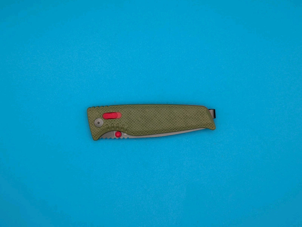 SOG Altair XR Field Green Stone Blue CRYO 154CM Folding Knife NEW