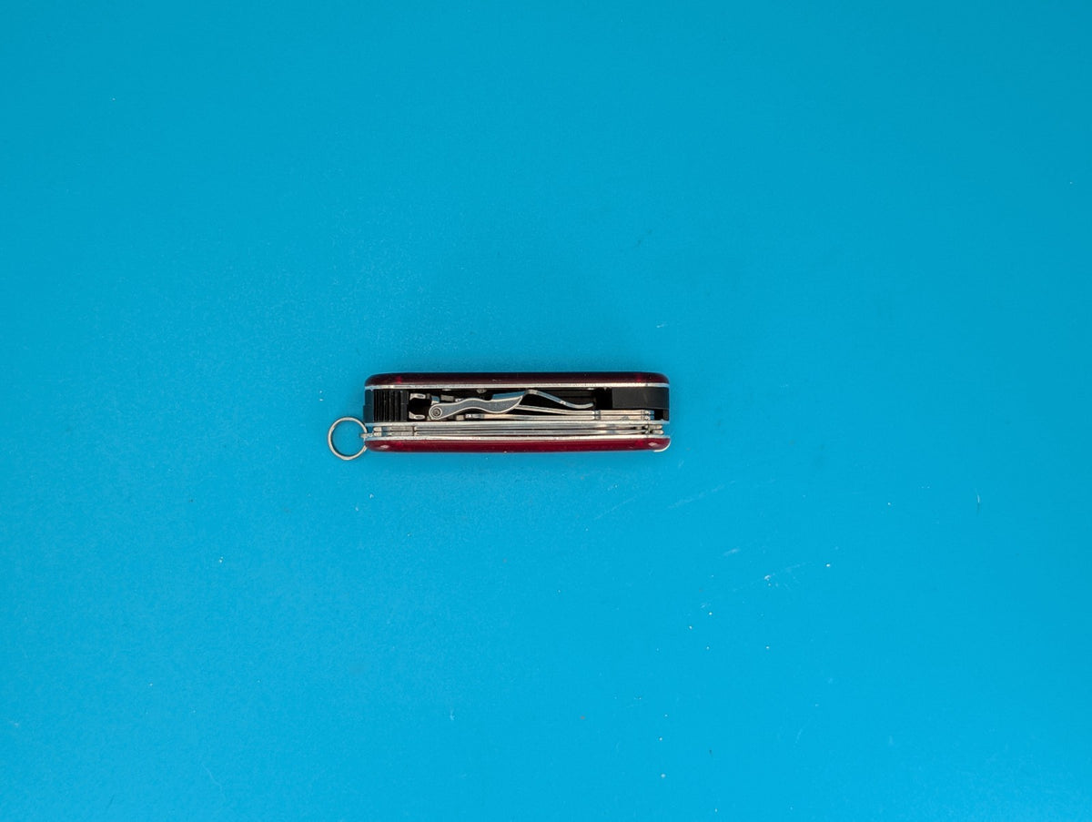 Victorinox Swiss Army Knife - Key Chain - Nail Clip 580 - Red Translucent!