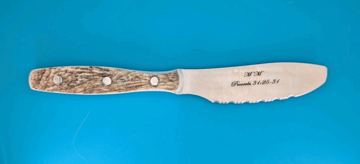 Buck USA 941 Elk Antler Handle Spreader Knife!