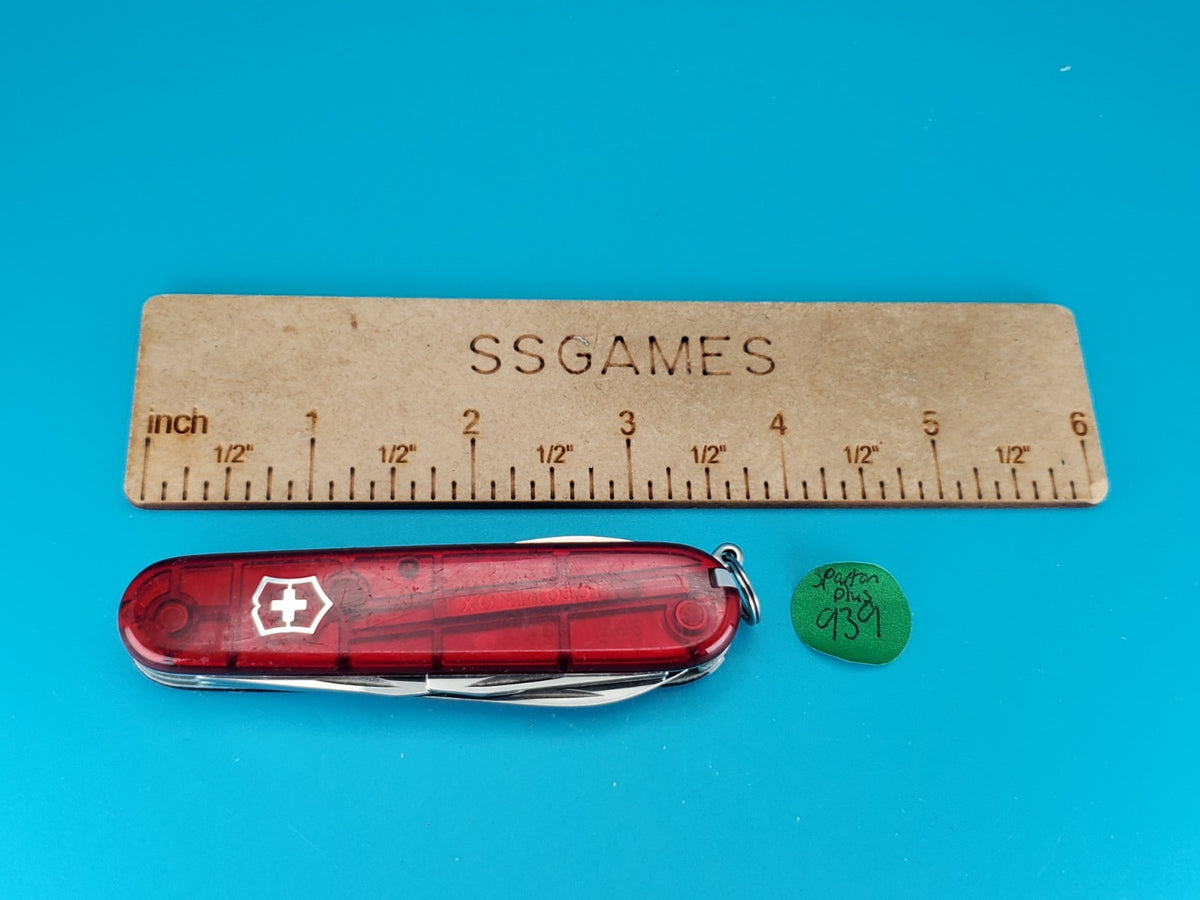 Victorinox Spartan Plus Swiss Army Knife Multi Tool! RED TRANSLUCENT! RETIRED