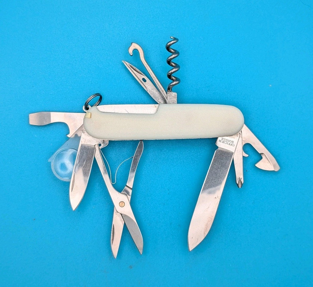CUSTOM VICTORINOX EXPLORER NEBULA SPACE GLOW SWISS ARMY KNIFE MULTI TOOL! 91mm