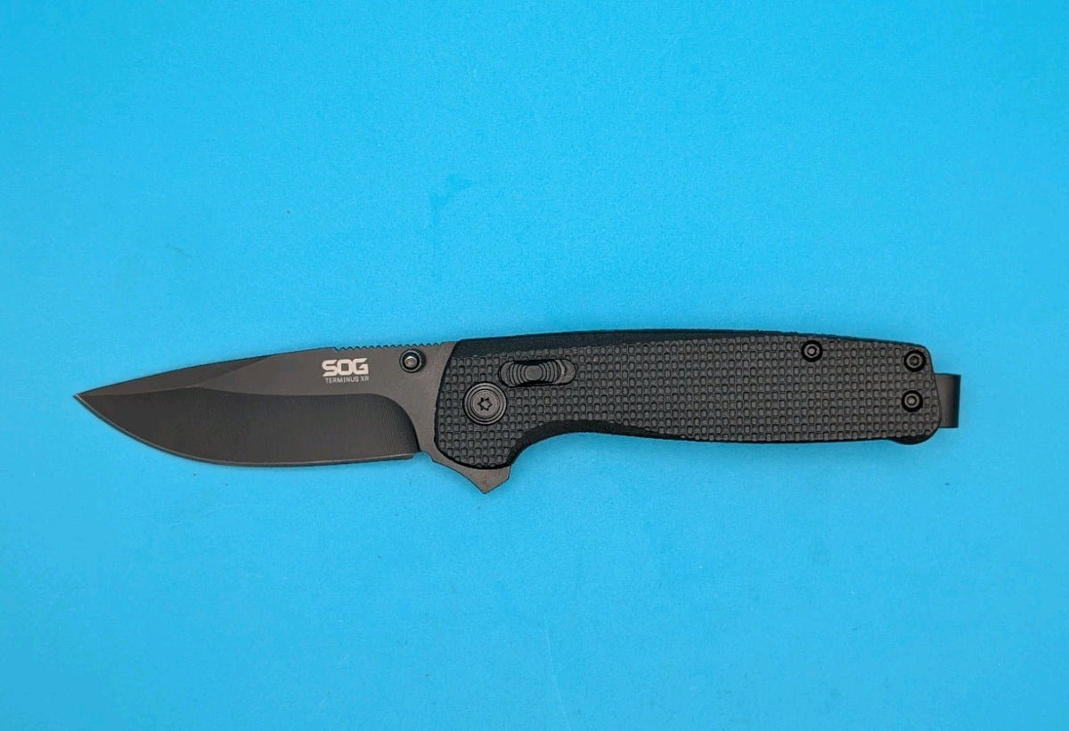 Sog Terminus XR 2.95" D2 Steel Blade Folding Knife! Black!
