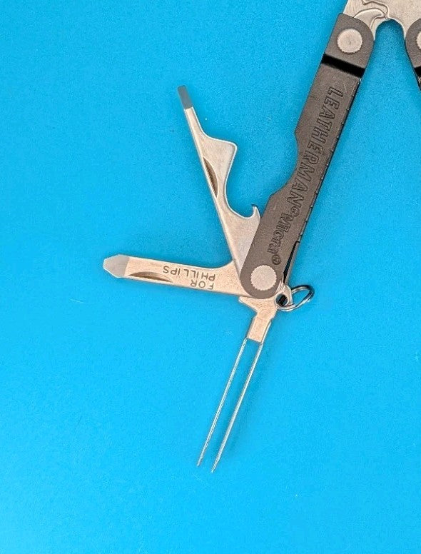 Leatherman Micra Multi-Tool, Knife, Scissors, Key Ring, Gray!