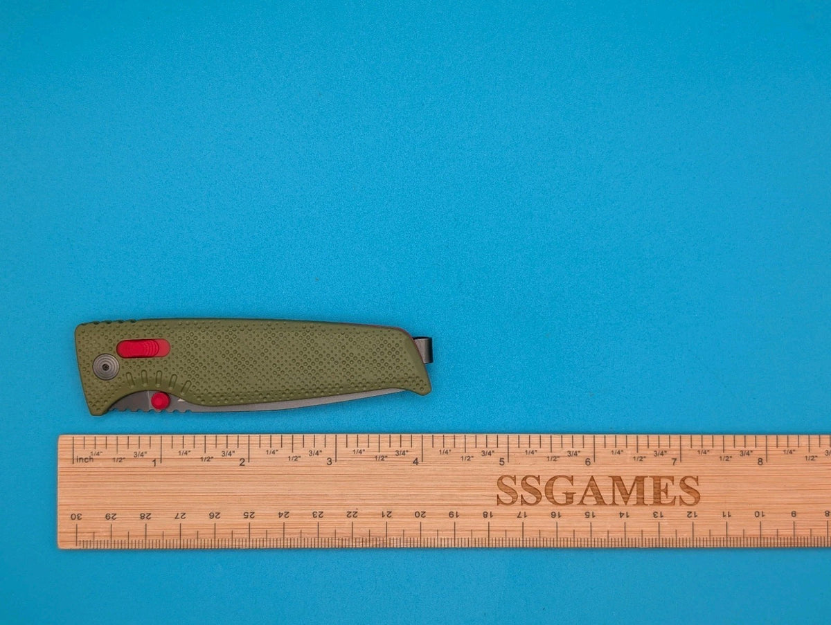 SOG Altair XR Field Green Stone Blue CRYO 154CM Folding Knife NEW