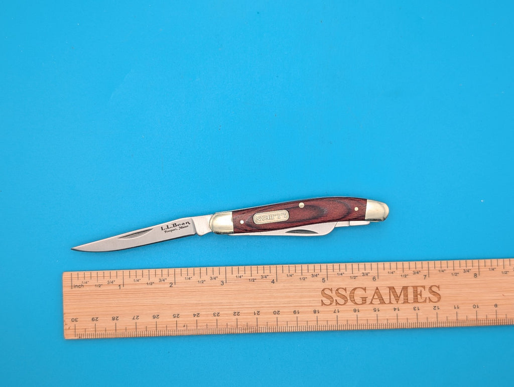 Vintage Three Blade LL Bean Folding Knife Made In Maine USA