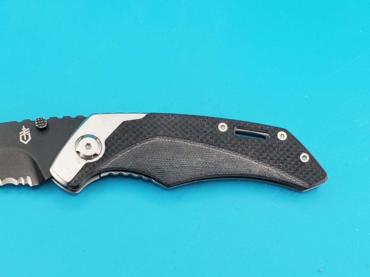 Gerber CONTRAST Manual Open Plain Edge Blade Pocketknife!