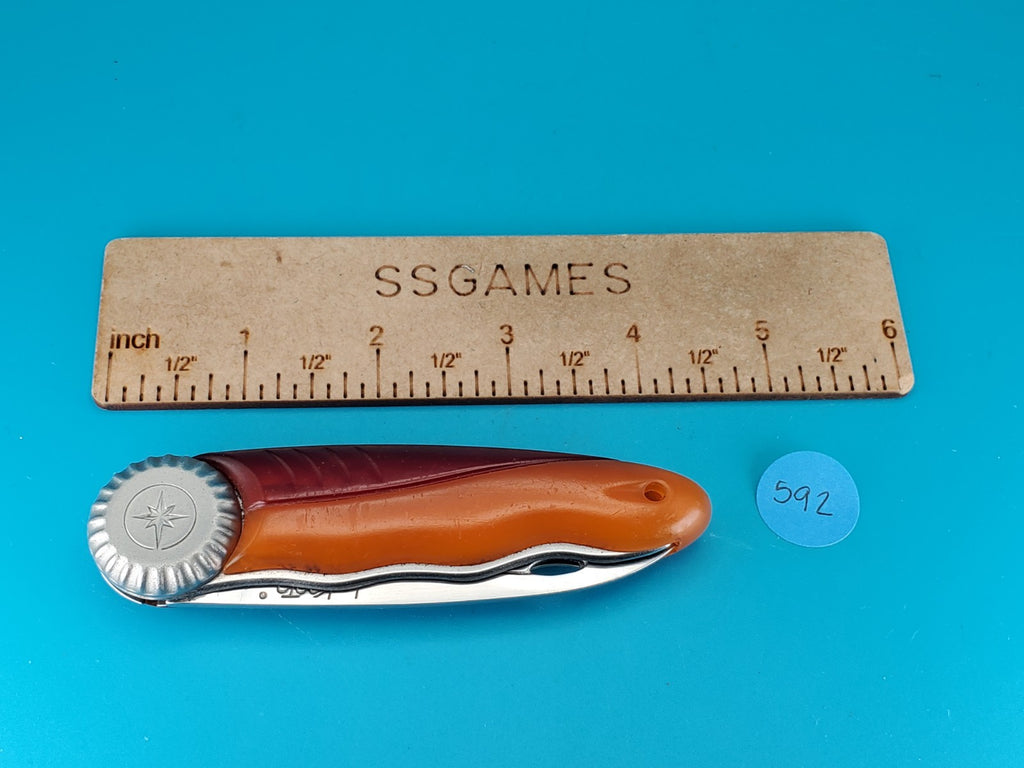 RARE FLORINOX FRANCE LE KOOTO DESIGN BY BARRE WHEEL OPENER LINERLOCK KNIFE!