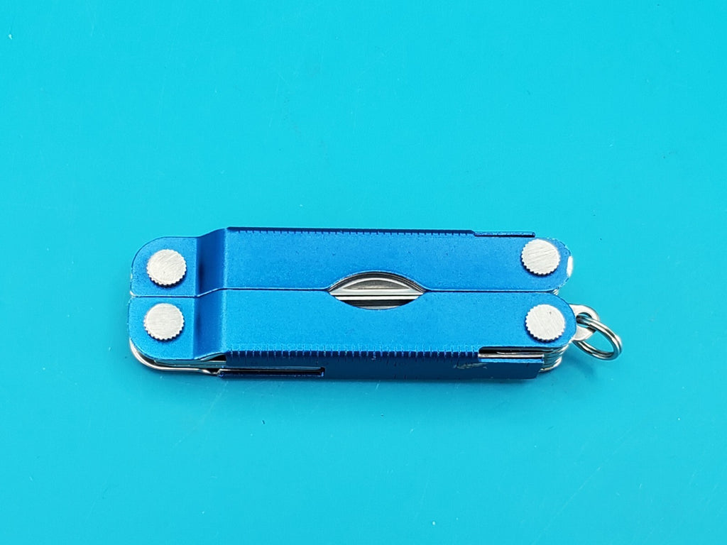 Leatherman Micra Multi-Tool, Knife, Scissors, Key Ring, Blue