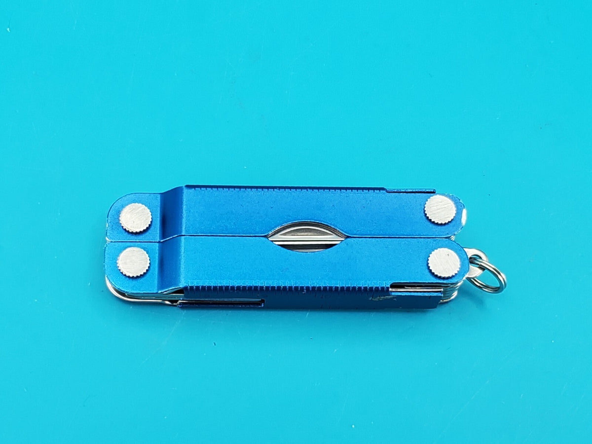 Leatherman Micra Multi-Tool, Knife, Scissors, Key Ring, Blue