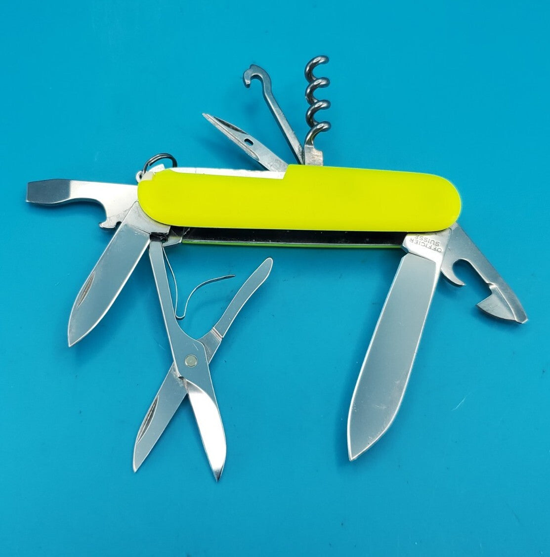 Victorinox Climber Stayglow Swiss Army Knife Multi Tool! *CHIPPED BACK SCALE*