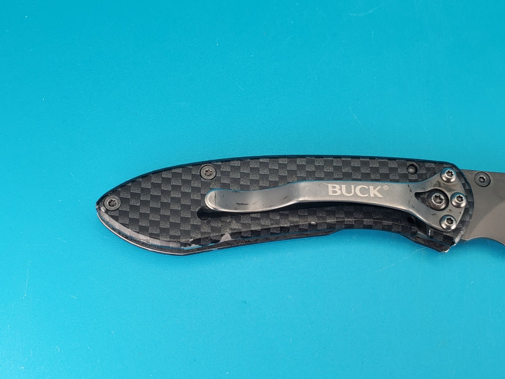 Buck Knives 327 Nobleman Carbon Fiber Folding Pocket Knife!