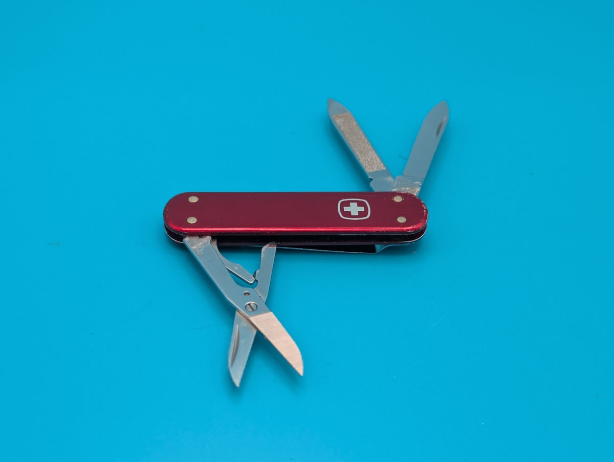 Wenger Esquire Money Clip 65mm Red ALOX Swiss Army Knife Multi Tool!