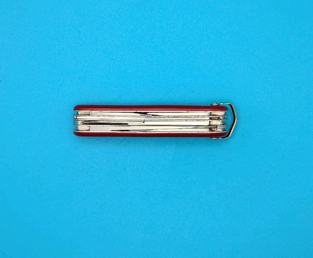 Vintage Victorinox Victoria Red Fisherman Swiss Army Knife Multi Tool! With Bale