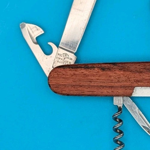Vintage Victoria Victorinox Spartan Swiss Army Knife Multi Tool! Wood Scales!