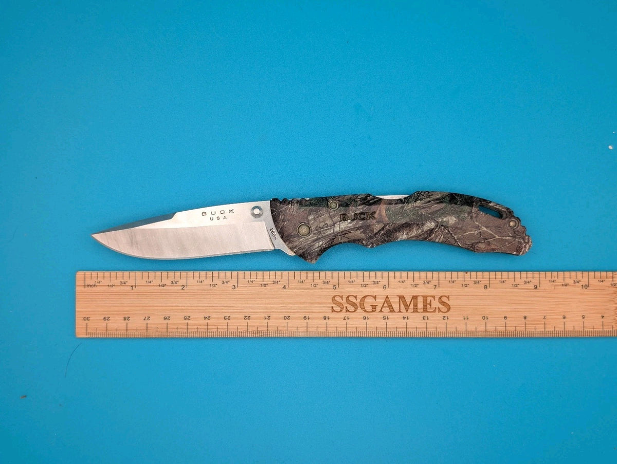 Buck USA FOREST CAMO 286 Lockback Plain Edge Folding Pocket Knife!