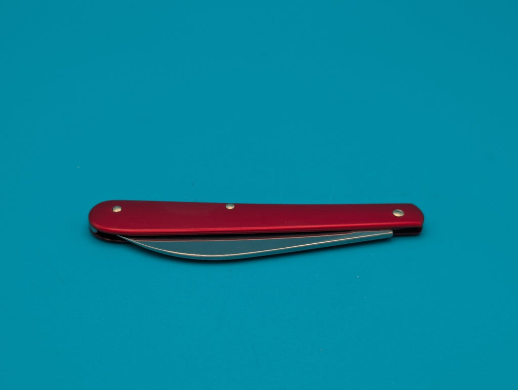 Victorinox Baker Solo Wavy Blade Red Alox Handle Swiss Army Knife! 91mm