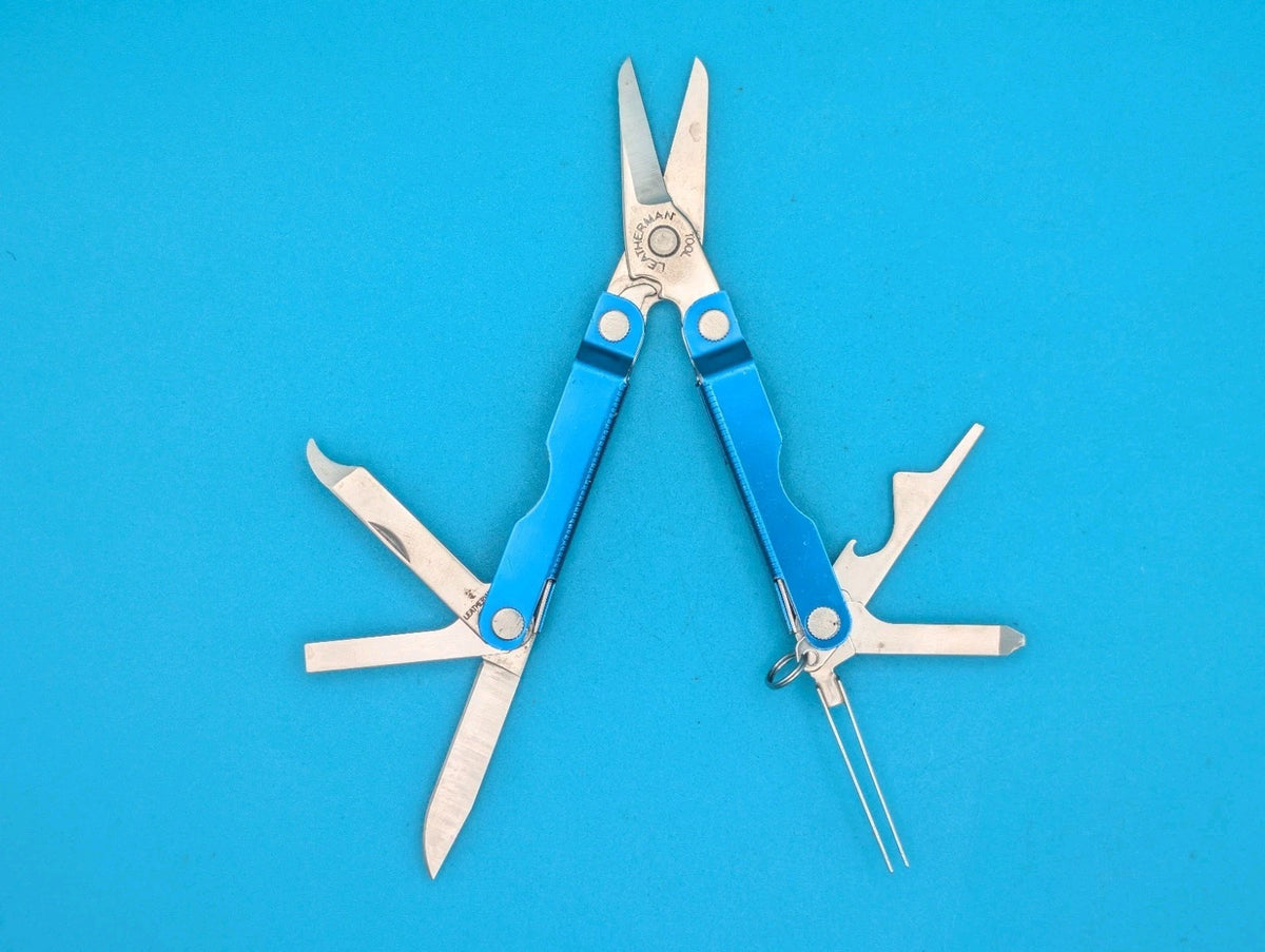 Leatherman Micra Multi-Tool, Knife, Scissors, Key Ring, Blue!