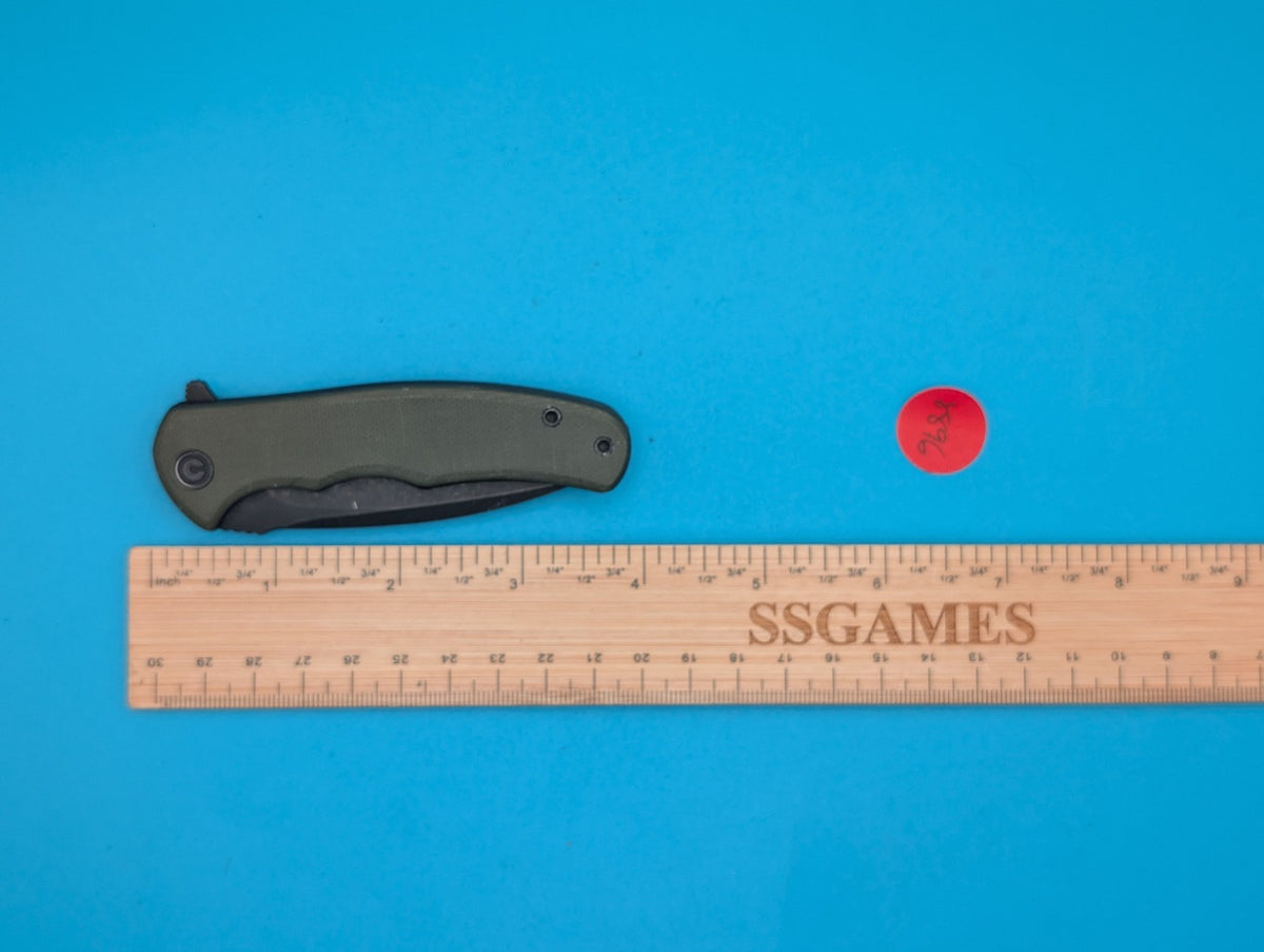 Civivi Mini Praxis Flipper Pocket Knife Liner Lock Plain Edge Blade! Olive Green