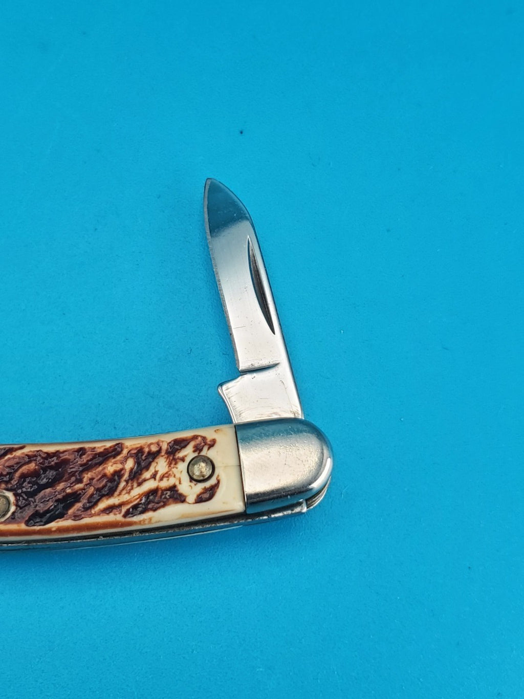 SHARP USA 260 Two Blade Folder Jigged Delrin Handles Stainless Blade!