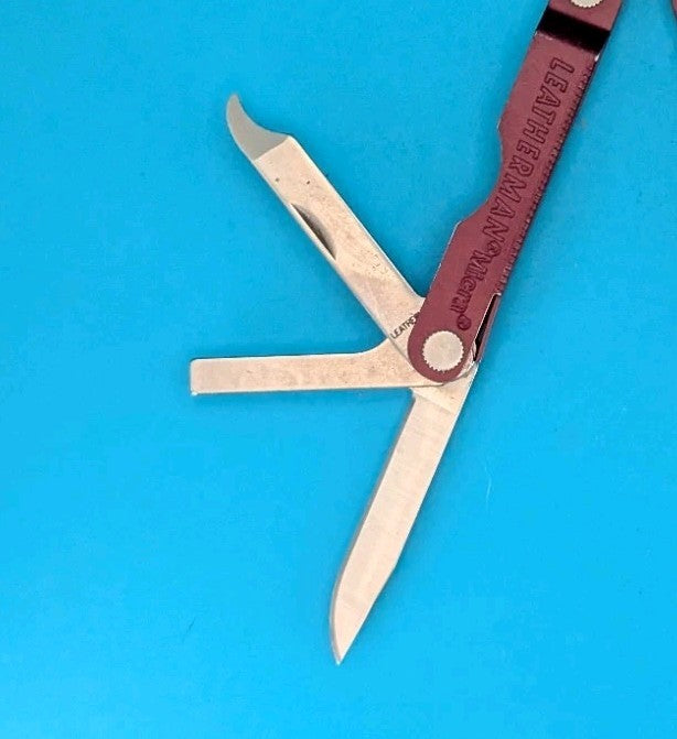 Leatherman Micra Multi-Tool, Knife, Scissors, Key Ring, Cherry Red!