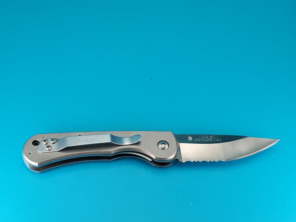 Vintage Kershaw Starkey Ridge Titanium Handle Pocket Knife 1410ST Oregon USA