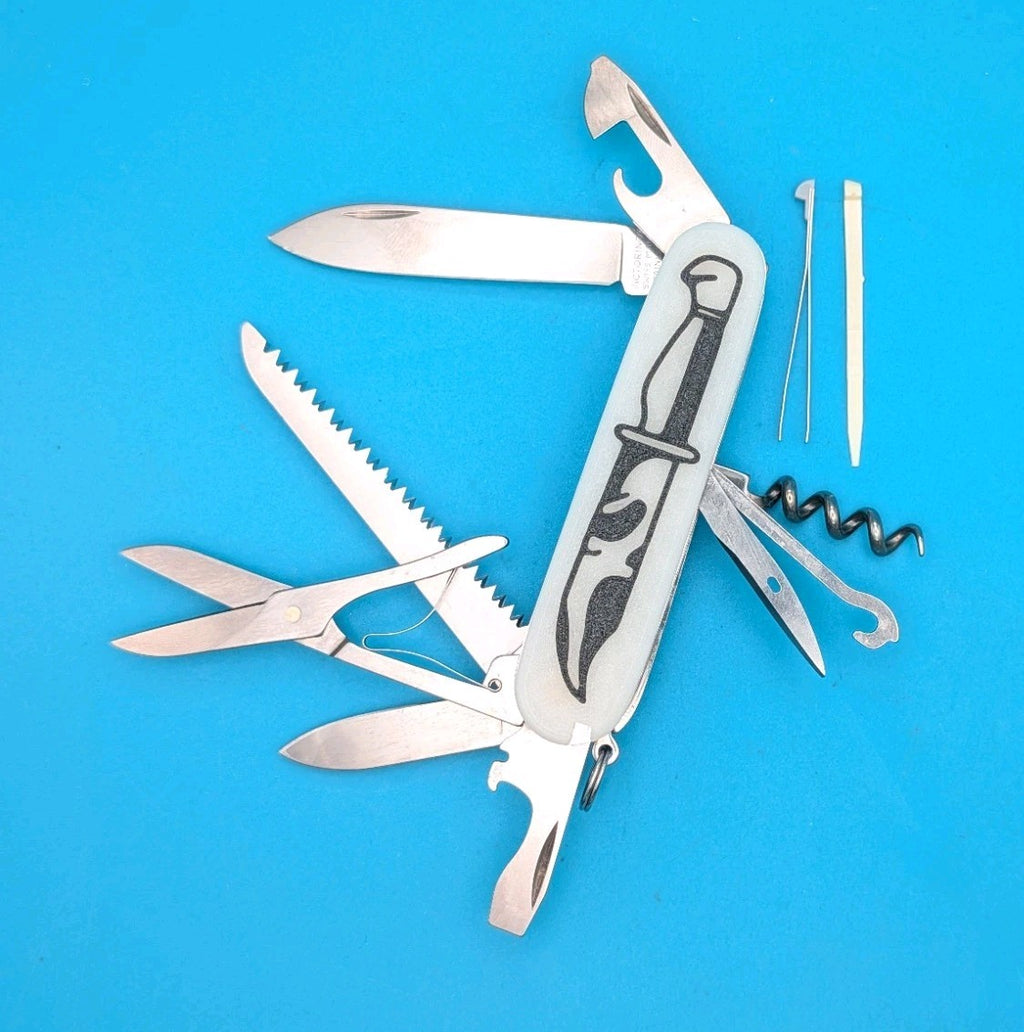Custom Victorinox Huntsman Glow in the Dark Swiss Army Knife Multi Tool!