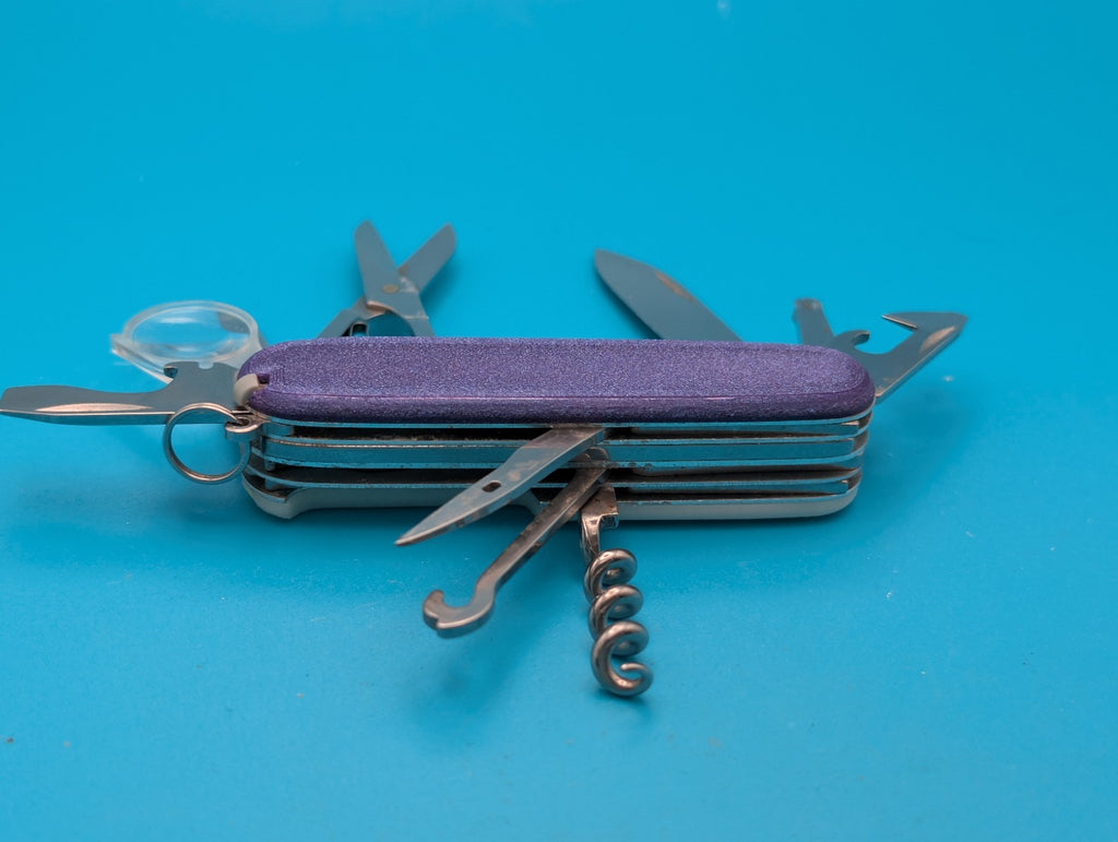 CUSTOM VICTORINOX EXPLORER NEBULA SPACE GLOW SWISS ARMY KNIFE MULTI TOOL! 91mm