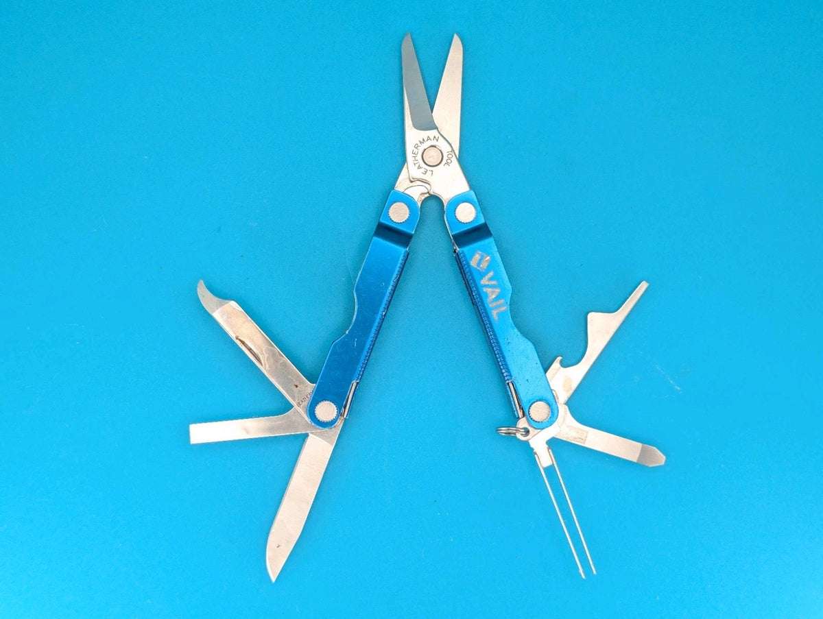 Leatherman Micra Multi-Tool, Knife, Scissors, Key Ring, Blue! *VAIL*