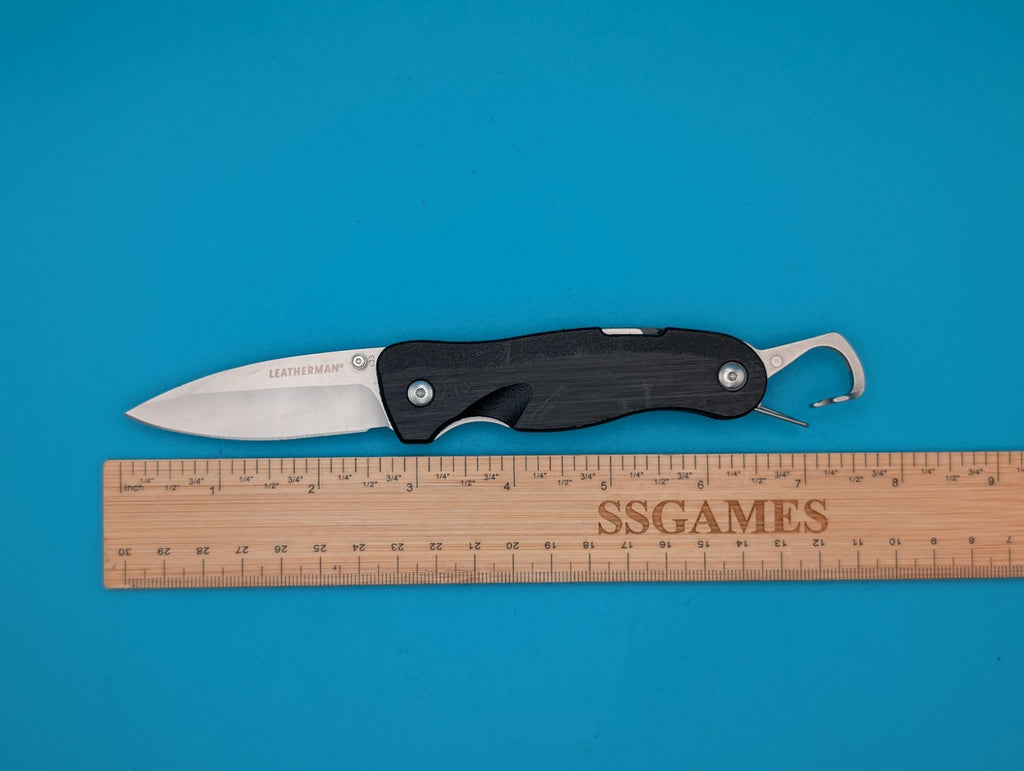 Leatherman Crater C33 Plain Edge Pocket Knife! Black!