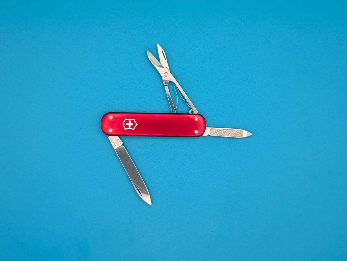 Victorinox Money Clip Red Alox Swiss Army Knife Multi Tool!