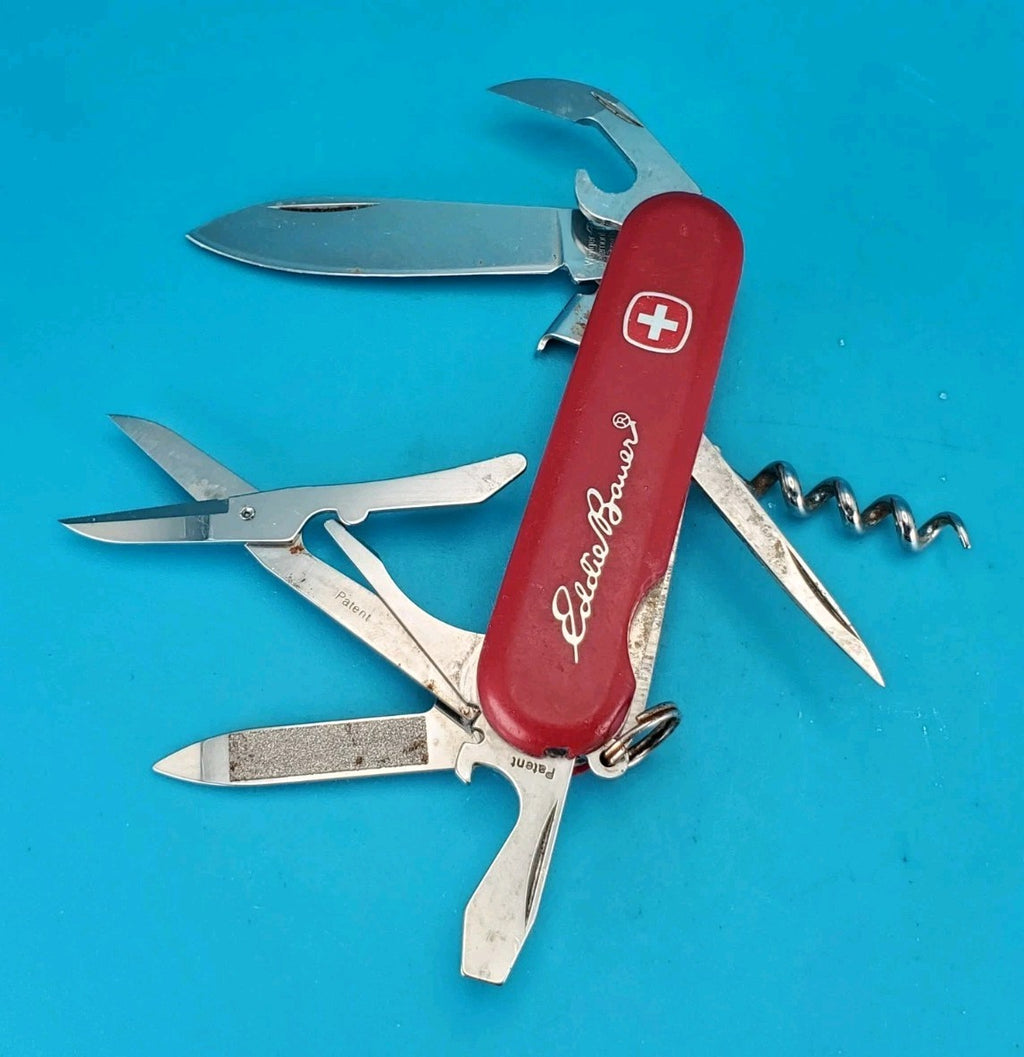 Wenger Security 17 Swiss Army Knife Multi Tool with Locking Blade! EDDIE BAUER