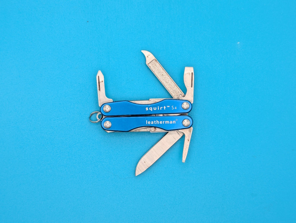 Leatherman Squirt S4 Multi-Tool, Key Ring, Retired, Blue