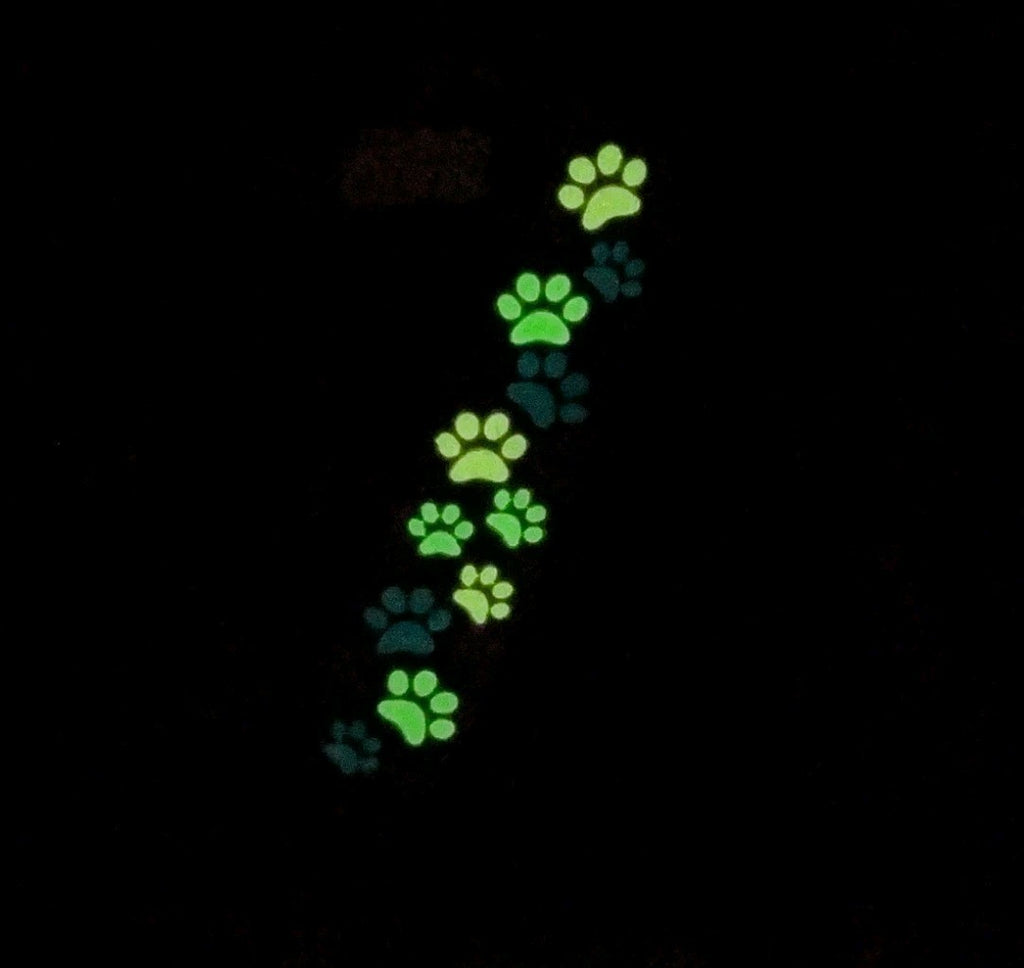 CUSTOM VICTORINOX DELUXE TINKER GLOW IN THE DARK PAW PRINTS SWISS ARMY KNIFE!
