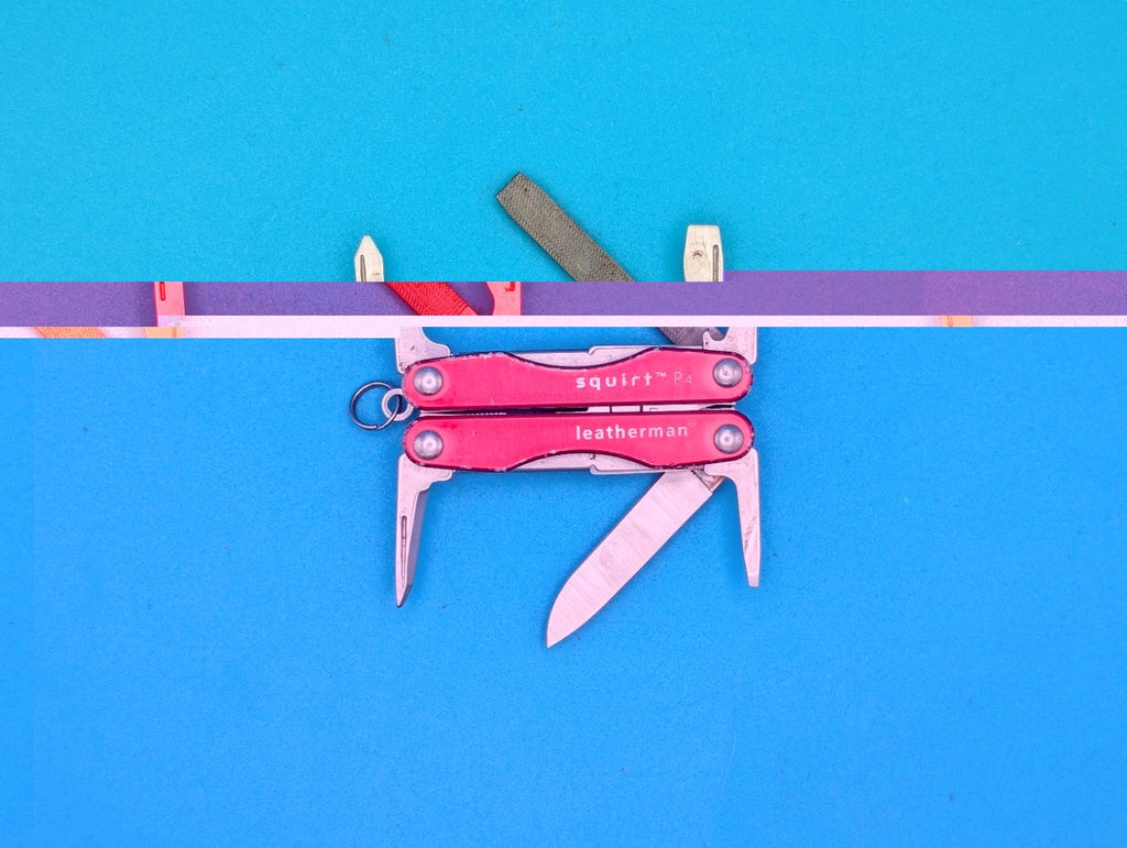 Leatherman Squirt P4 Multi-Tool, Key Ring, Retired, RED!