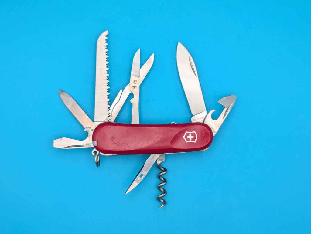 Victorinox Evo S17 Red Swiss Army Knife Multi Tool! With Locking Main Blade!