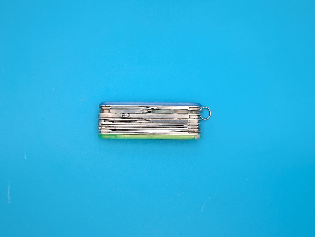Custom Victorinox SwissChamp Blue & Green Glow in the Dark Knife Multi-Tool!
