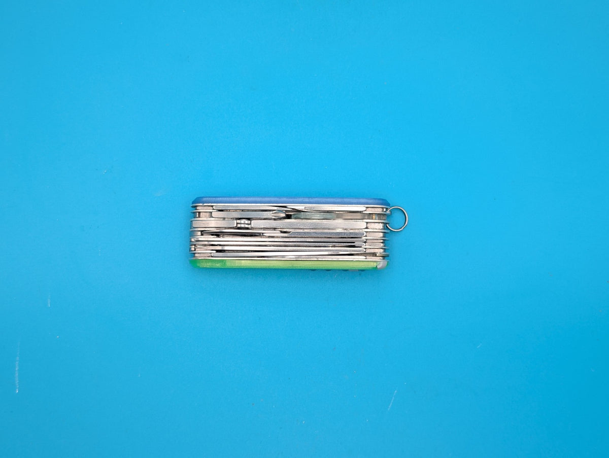 Custom Victorinox SwissChamp Blue & Green Glow in the Dark Knife Multi-Tool!