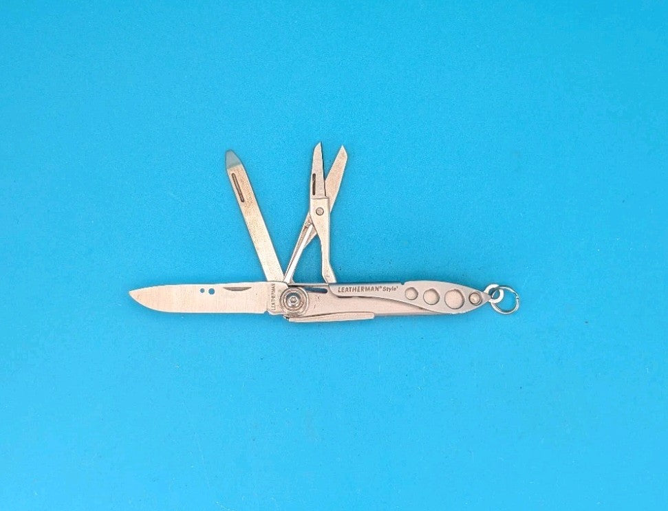 Vintage Original Leatherman Style PINK Knife Scissors Multi Tool!