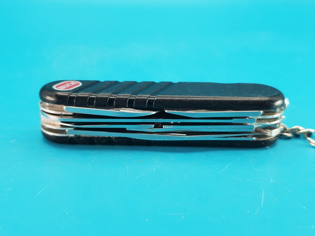 Wenger SwissBuck Remedy Retired Vintage Swiss Army Knife Black Multi Tool!