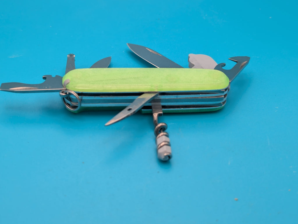 Victorinox Spartan Lite Plus Firefly Green Glow Swiss Army Knife Multi Tool!