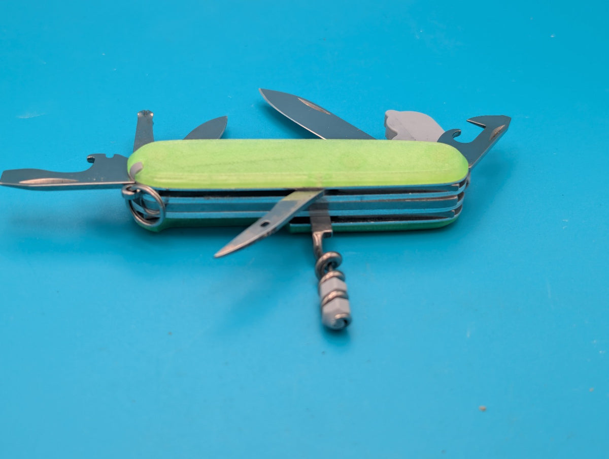 Victorinox Spartan Lite Plus Firefly Green Glow Swiss Army Knife Multi Tool!
