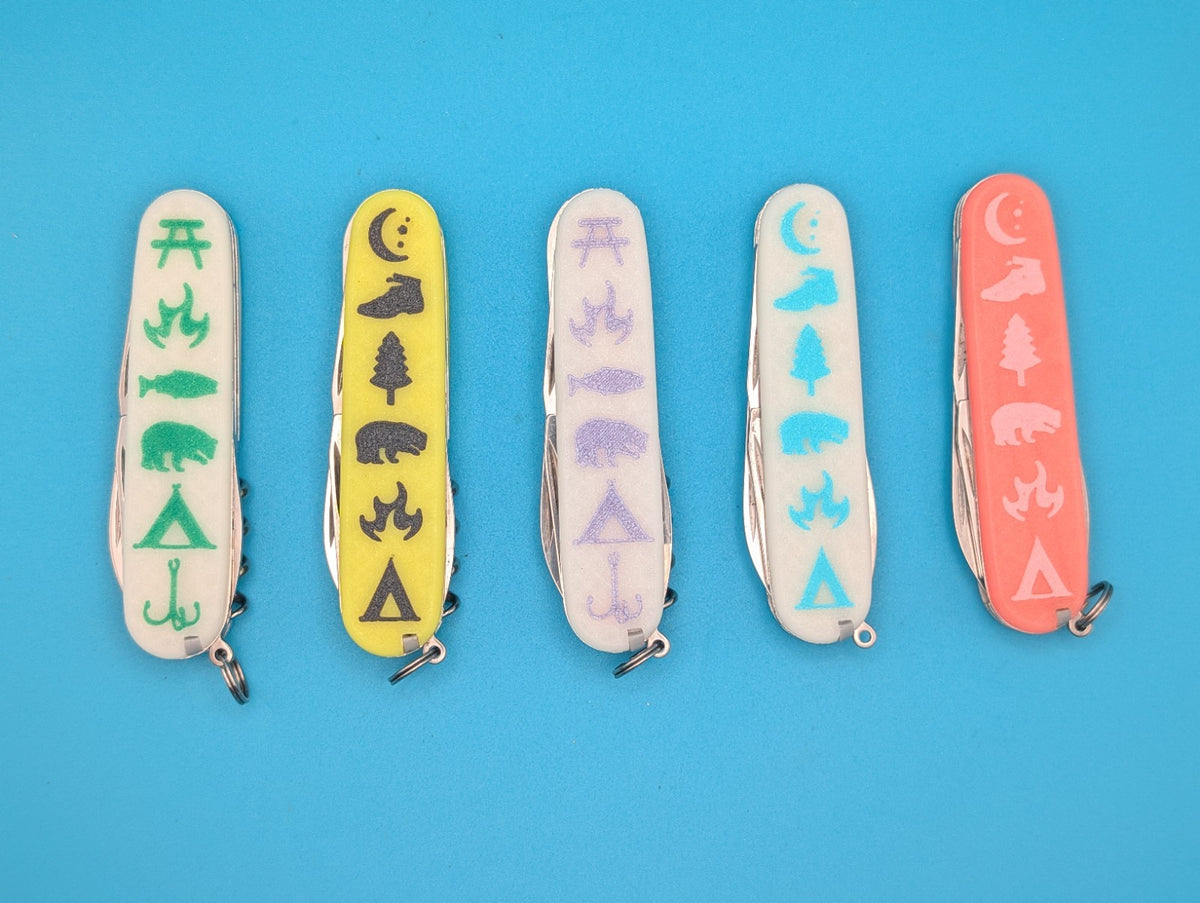 Custom Victorinox Glow in the Dark Swiss Army Knife Multi Tool! LOT OF 5!