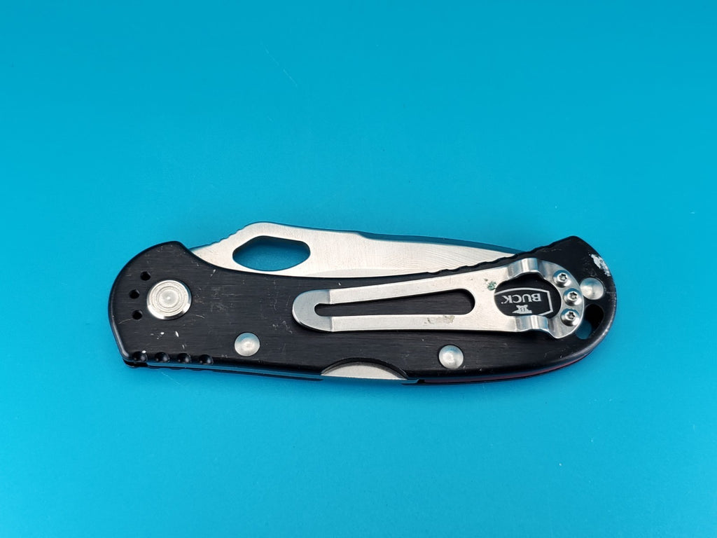 Custom Buck 722 Spitfire Plain Edge Pocket Knife! *WE THE PEOPLE / CHAMPION*