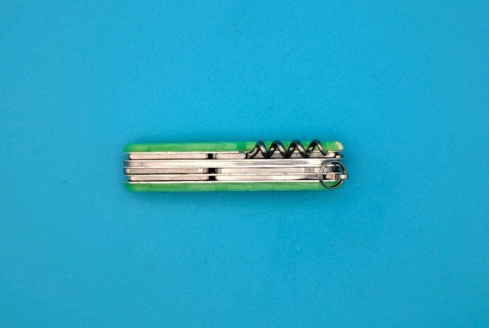 Custom Victorinox Huntsman Firefly Green Glow in the Dark Swiss Army Knife! 91mm
