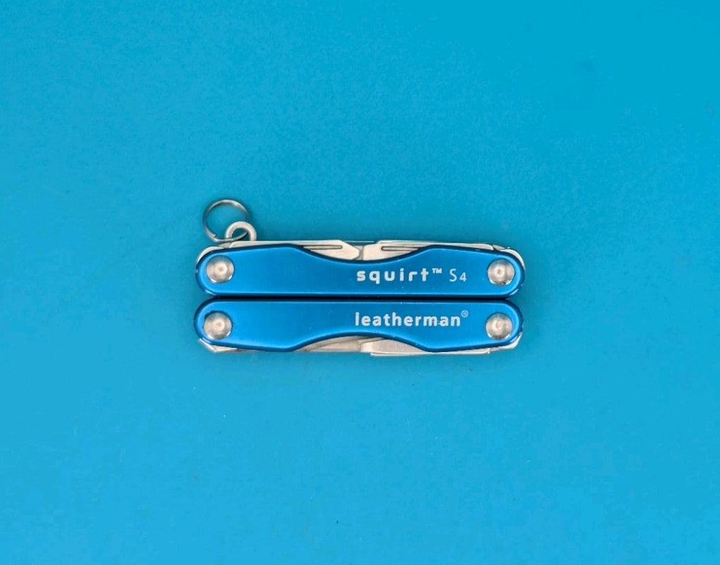 Leatherman Squirt S4 Multi-Tool, Key Ring, Retired, BLUE!