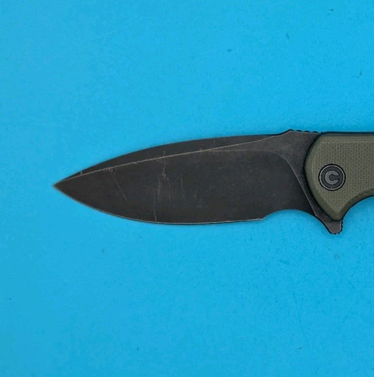 Civivi Mini Praxis Flipper Pocket Knife Liner Lock Plain Edge Blade! Olive Green