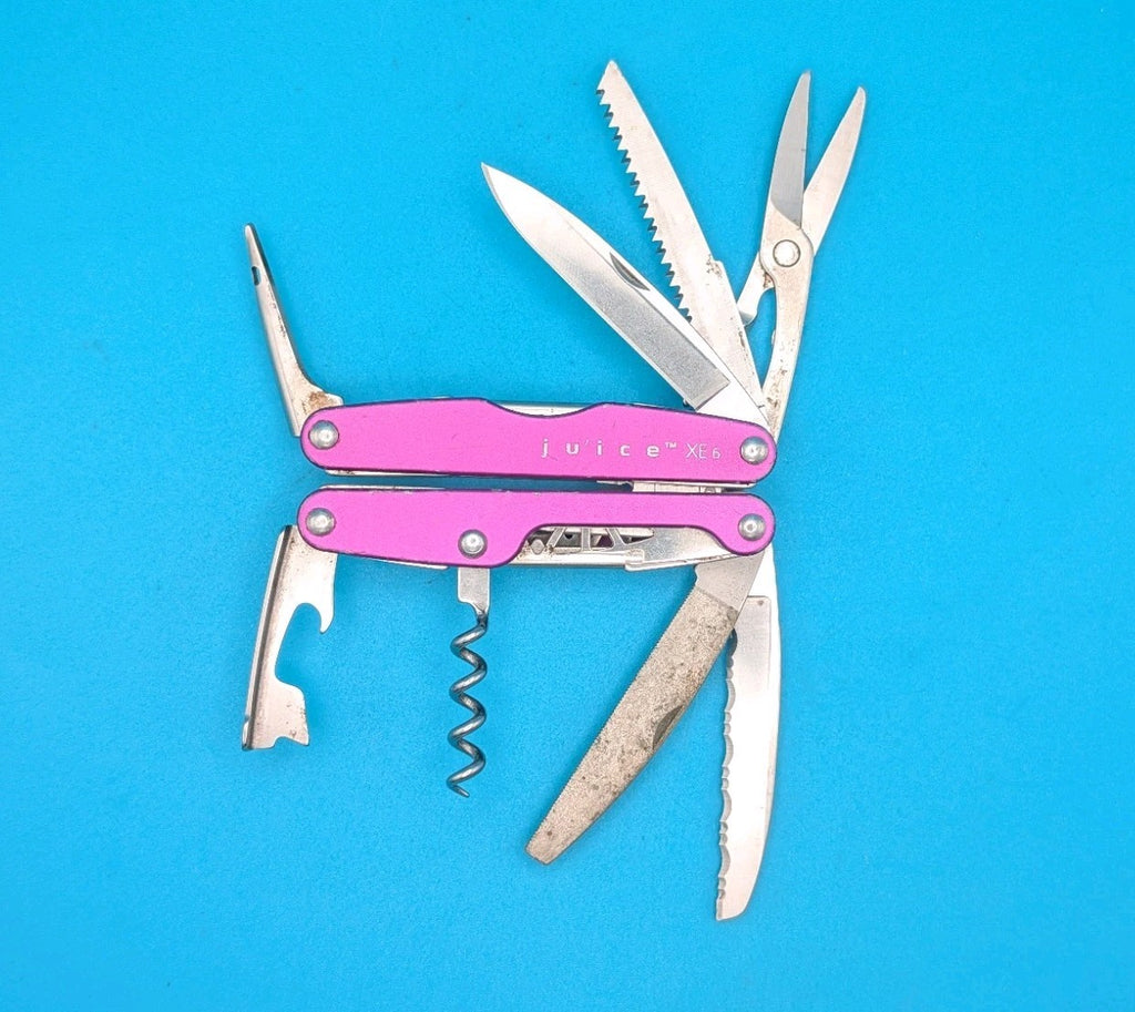 Leatherman Juice XE6 THUNDER PURPLE Multi-Tool Pocket Knife Made in USA! RARE!
