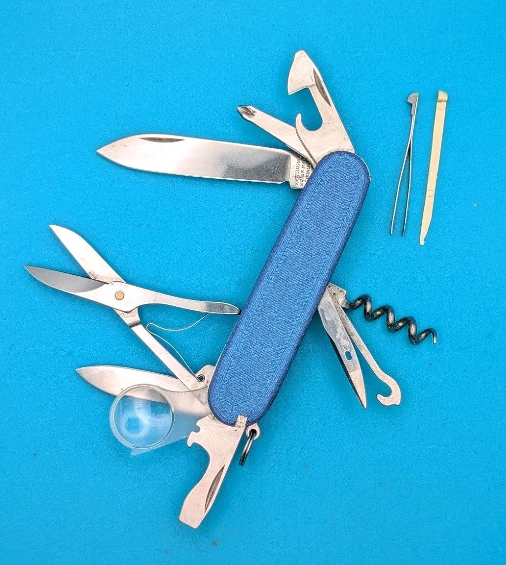 CUSTOM VICTORINOX EXPLORER NEBULA SPACE GLOW SWISS ARMY KNIFE MULTI TOOL! 91mm