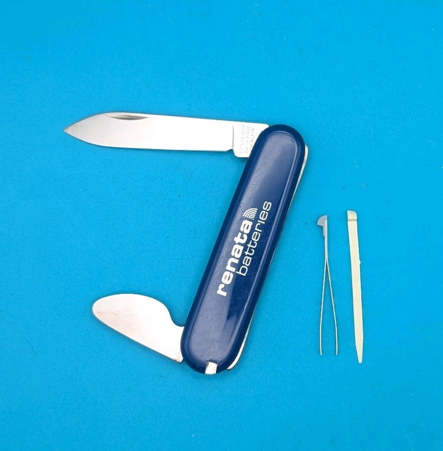 Victorinox Watch Case Opener Swiss Army Knife Multi Tool! Blue! RENATA BATTERIE